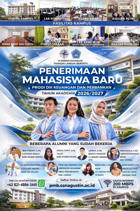 Akademi Keuangan Dan Perbankan Grha Arta Khatulistiwa Pontianak Buka PMB 2026/2027: D3 Keuangan Dan Perbankan Siap Cetak Profesional Muda