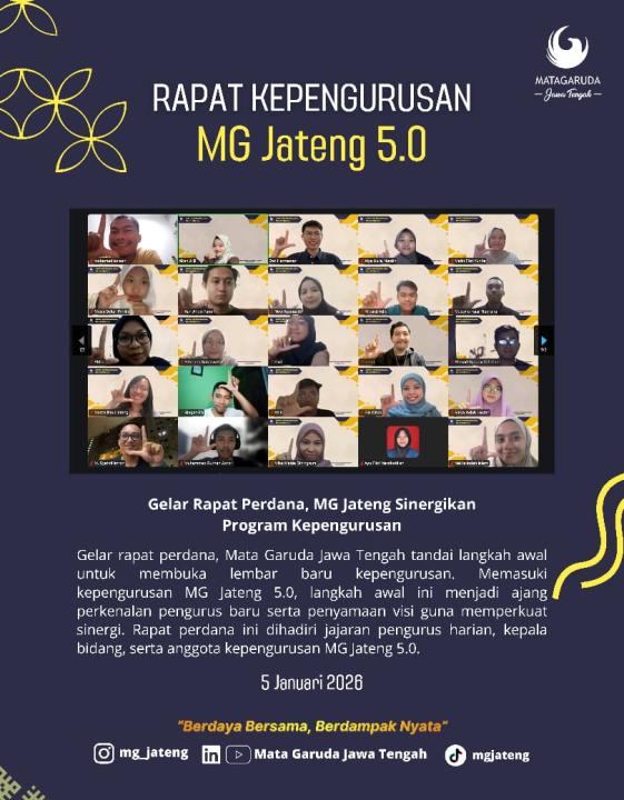 Gelar Rapat Perdana, Mata Garuda LPDP Jawa Tengah 5.0 Mengawali Babak Kepengurusan Baru